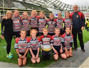 10 August 2019; Mullingar RFC are pictured at halftime at an Aviva Minis Exhibition game during Ireland v Italy at Aviva Stadium in Dublin on Saturday, August 10. Aviva surprised four teams of boys and girls with the opportunity to play on the same pitch as their heroes! See aviva.ie/sponsorship or #SafeToDream for details. Photo by Seb Daly/Sportsfile