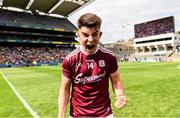 11 August 2019; Tomo Culhane of Galway celebrates following the Electric Ireland GAA Football All-Ireland Minor Championship Semi-Final match between Kerry and Galway at Croke Park in Dublin. Photo by Eóin Noonan/Sportsfile