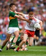 11 August 2019; Cathal McShane of Tyrone  in action against Adrian Spillane of Kerry  during the GAA Football All-Ireland Senior Championship Semi-Final match between Kerry and Tyrone at Croke Park in Dublin. Photo by Ray McManus/Sportsfile