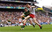11 August 2019; Cathal McShane of Tyrone shoots at goal despite the attention of David Moran of Kerry during the GAA Football All-Ireland Senior Championship Semi-Final match between Kerry and Tyrone at Croke Park in Dublin. Photo by Ramsey Cardy/Sportsfile
