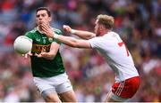 11 August 2019; David Moran of Kerry in action against Frank Burns of Tyrone during the GAA Football All-Ireland Senior Championship Semi-Final match between Kerry and Tyrone at Croke Park in Dublin. Photo by Stephen McCarthy/Sportsfile