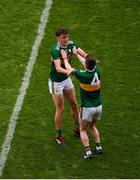 11 August 2019; Tom O'Sullivan, right, and David Clifford of Kerry celebrate after the GAA Football All-Ireland Senior Championship Semi-Final match between Kerry and Tyrone at Croke Park in Dublin. Photo by Daire Brennan/Sportsfile