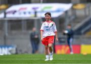 11 August 2019; Colm McGuckian, Sacred Heart NS, Aughrim, Wicklow, representing Tyrone, during the INTO Cumann na mBunscol GAA Respect Exhibition Go Games during the GAA Football All-Ireland Senior Championship Semi-Final match between Kerry and Tyrone at Croke Park in Dublin. Photo by Piaras Ó Mídheach/Sportsfile