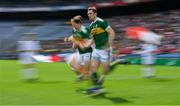 11 August 2019; David Moran of Kerry runs onto the pitch prior to the GAA Football All-Ireland Senior Championship Semi-Final match between Kerry and Tyrone at Croke Park in Dublin. Photo by Brendan Moran/Sportsfile