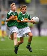 11 August 2019; Nathan Dunne, Scoil Bhride, Naas, Kildare, representing Kerry, during the INTO Cumann na mBunscol GAA Respect Exhibition Go Games during the GAA Football All-Ireland Senior Championship Semi-Final match between Kerry and Tyrone at Croke Park in Dublin. Photo by Ramsey Cardy/Sportsfile