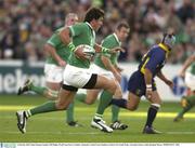 11 October 2003; Shane Horgan, Ireland. 2003 Rugby World Cup, Pool A, Ireland v Romania, Central Coast Stadium, Gosford, New South Wales, Australia. Picture credit; Brendan Moran / SPORTSFILE *EDI*