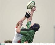 8 November 2003; Andrew Farley, Connacht, in action against Ulster's Rowan Frost. Celtic League Tournament, Connacht v Ulster, Sportsground, Galway. Picture credit; Matt Browne / SPORTSFILE *EDI*