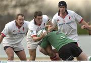 8 November 2003; Tony McWhirter, Ulster, is tackled by Connacht's Bernard Jackman. Celtic League Tournament, Connacht v Ulster, Sportsground, Galway. Picture credit; Matt Browne / SPORTSFILE *EDI*