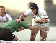 8 November 2003; Matt McCullough, Ulster, is tackled by Connacht's Andrew Farley. Celtic League Tournament, Connacht v Ulster, Sportsground, Galway. Picture credit; Matt Browne / SPORTSFILE *EDI*