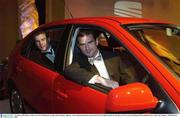 7 November 2003; Players of the Year Steven McDonnell, Armagh, and JJ Delaney, Kilkenny, at the Carphone Warehouse sponsored GPA Gala night featuring the Seat Player of Year Awards, Burlington Hotel, Dublin. Picture credit; Ray McManus / SPORTSFILE *EDI*