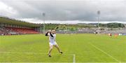 16 June 2013; Armagh goalkeeper Joseph Burke takes a puck out. Ulster GAA Hurling Senior Championship Quarter-Final, Down v Armagh, Páirc Esler, Newry, Co. Down. Picture credit: Brian Lawless / SPORTSFILE