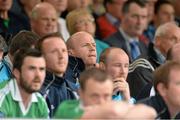 16 June 2013; Peter Canavan, Fermanagh manager, watching from the stand. Ulster GAA Football Senior Championship Quarter-Final, Cavan v Fermanagh, Brewster Park, Enniskillen, Co. Fermanagh. Picture credit: Oliver McVeigh / SPORTSFILE