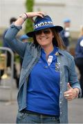 16 June 2013; Cavan supporter Sheana McKiernan, from Ballymahugh, Co. Cavan, ahead of the game. Ulster GAA Football Senior Championship Quarter-Final, Cavan v Fermanagh, Brewster Park, Enniskillen, Co. Fermanagh. Picture credit: Oliver McVeigh / SPORTSFILE