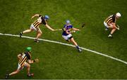 18 August 2019; John McGrath of Tipperary in action against Kilkenny players, from left, Joey Holden, 4, John Donnelly and Conor Browne during the GAA Hurling All-Ireland Senior Championship Final match between Kilkenny and Tipperary at Croke Park in Dublin. Photo by Stephen McCarthy/Sportsfile