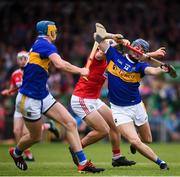24 August 2019; Billy Seymour of Tipperary is tackled by Sean O'Leary of Cork during the Bord Gáis Energy GAA Hurling All-Ireland U20 Championship Final match between Cork and Tipperary at LIT Gaelic Grounds in Limerick. Photo by David Fitzgerald/Sportsfile