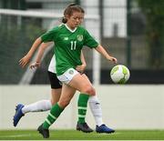 29 August 2019; Emily Whelan of Republic of Ireland in action against Claudia Wenger of Austria during the Women's U19 International Friendly match between Republic of Ireland and Austria at Home Farm FC in Dublin. Photo by Matt Browne/Sportsfile