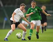 29 August 2019; Anna Bereuter of Austria in action against Emily Whelan of Republic of Ireland during the Women's U19 International Friendly match between Republic of Ireland and Austria at Home Farm FC in Dublin. Photo by Matt Browne/Sportsfile