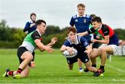 30 August 2019; Aidan Henry of North Midlands dives over to score his side's first try during the Shane Horgan Cup Round 1 match between North Midlands and Midlands at Cill Dara RFC in Kildare. Photo by Ramsey Cardy/Sportsfile