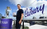 4 September 2019; Accompanied by the Premier League Trophy, England and Manchester United football legend, Gary Neville, touched down in Dublin today to officially launch Cadbury’s third year as ‘Official Snack Partner’ to the Premier League. As part of their year-three launch, Cadbury Ireland has teamed up with Off The Ball, to host an exclusive live broadcast at the Bord Gais Energy Theatre, in front of a capacity crowd of over 2,000. Proceeds raised through tickets for the event, which sold out in three-hours, are being donated to Cadbury Ireland charity partner, Aware. Pictured is Gary Neville during the Cadbury launch third year as sponsor of Premier League at The Marker Hotel in Dublin. Photo by David Fitzgerald/Sportsfile