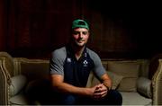 5 September 2019; Robbie Henshaw poses for a portrait after an Ireland Rugby press conference at Carton House in Maynooth, Kildare. Photo by Brendan Moran/Sportsfile
