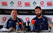 5 September 2019; Ireland captain Rory Best, left, and defence coach Andy Farrell during an Ireland Rugby press conference at Carton House in Maynooth, Kildare. Photo by Brendan Moran/Sportsfile