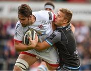 7 September 2019; Sam Carter of Ulster on his way to scoring a try during the Pre-season Friendly match between Ulster and Glasgow Warriors at Kingspan Stadium in Belfast. Photo by Oliver McVeigh/Sportsfile