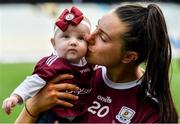 8 September 2019; Rebecca Hennelly of Galway with her niece 7 month old Anna O'Reilly following the Liberty Insurance All-Ireland Senior Camogie Championship Final match between Galway and Kilkenny at Croke Park in Dublin. Photo by Ramsey Cardy/Sportsfile