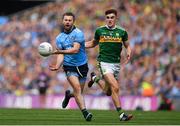 1 September 2019; Jack McCaffrey of Dublin in action against Seán O'Shea of Kerry during the GAA Football All-Ireland Senior Championship Final match between Dublin and Kerry at Croke Park in Dublin. Photo by Brendan Moran/Sportsfile