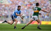 1 September 2019; Jack McCaffrey of Dublin in action against Jack Sherwood  of Kerry during the GAA Football All-Ireland Senior Championship Final match between Dublin and Kerry at Croke Park in Dublin. Photo by Brendan Moran/Sportsfile