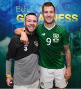 10 September 2019; Jack Byrne, left, and James Collins of Republic of Ireland following the 3 International Friendly match between Republic of Ireland and Bulgaria at Aviva Stadium, Lansdowne Road in Dublin. Photo by Stephen McCarthy/Sportsfile