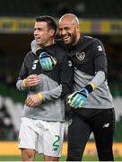 10 September 2019; Seamus Coleman, left, and Darren Randolph of Republic of Ireland prior to the 3 International Friendly match between Republic of Ireland and Bulgaria at Aviva Stadium, Lansdowne Road in Dublin. Photo by Stephen McCarthy/Sportsfile