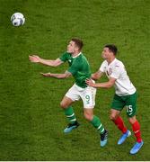 10 September 2019; James Collins of Republic of Ireland and Vasil Bozhikov of Bulgaria during the 3 International Friendly match between Republic of Ireland and Bulgaria at Aviva Stadium, Dublin. Photo by Ben McShane/Sportsfile