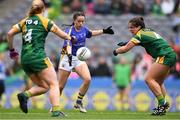 15 September 2019; Angela McGuigan of Tipperary shoots to score her side's first goal under pressure from Sarah Powderly, left, and Shauna Ennis of Meath during the TG4 All-Ireland Ladies Football Intermediate Championship Final match between Meath andTipperary at Croke Park in Dublin. Photo by Piaras Ó Mídheach/Sportsfile