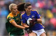15 September 2019; Maria Curley of Tipperary in action against Kelsey Nesbitt of Meath during the TG4 All-Ireland Ladies Football Intermediate Championship Final match between Meath andTipperary at Croke Park in Dublin. Photo by Piaras Ó Mídheach/Sportsfile