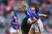 15 September 2019; Samantha Lambert of Tipperary gets past Emma Duggan of Meath during the TG4 All-Ireland Ladies Football Intermediate Championship Final match between Meath andTipperary at Croke Park in Dublin. Photo by Piaras Ó Mídheach/Sportsfile