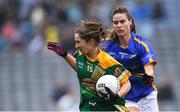 15 September 2019; Fiona O'Neill of Meath in action against Maria Curley of Tipperary during the TG4 All-Ireland Ladies Football Intermediate Championship Final match between Meath andTipperary at Croke Park in Dublin. Photo by Piaras Ó Mídheach/Sportsfile