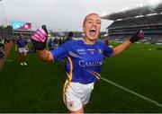 15 September 2019; Orla O'Dwyer of Tipperary celebrates following the TG4 All-Ireland Ladies Football Intermediate Championship Final match between Meath and Tipperary at Croke Park in Dublin. Photo by Stephen McCarthy/Sportsfile