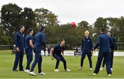 16 September 2019; Netherlands players warm up ahead of the T20 International Tri Series match between Scotland and Netherlands at Malahide Cricket Club in Dublin. Photo by Sam Barnes/Sportsfile