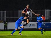 16 September 2019; Rob Cornwall of Bohemians in action against Liam Brady of Crumlin United during the Extra.ie FAI Cup Quarter-Final match between Crumlin United and Bohemians at Richmond Park in Dublin. Photo by Seb Daly/Sportsfile