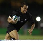 8 November 2003; Carlos Spencer, New Zealand. 2003 Rugby World Cup, Quarter Final, New Zealand v South Africa, Telstra Dome, Melbourne, Victoria, Australia. Picture credit; Brendan Moran / SPORTSFILE *EDI*