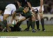 8 November 2003; Joost van der Westhuizen, South Africa. 2003 Rugby World Cup, Quarter Final, New Zealand v South Africa, Telstra Dome, Melbourne, Victoria, Australia. Picture credit; Brendan Moran / SPORTSFILE *EDI*