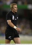 8 November 2003; Justin Marshall, New Zealand. 2003 Rugby World Cup, Quarter Final, New Zealand v South Africa, Telstra Dome, Melbourne, Victoria, Australia. Picture credit; Brendan Moran / SPORTSFILE *EDI*