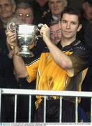 16 November 2003; Ulster captain Paul McGrane lifts the cup. M Donnelly Interprovincial Senior Football Final, Connacht v Ulster, Brewster Park, Enniskillen, Co. Fermanagh. Picture credit; Damien Eagers / SPORTSFILE *EDI*