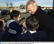 16 November 2003; Westmeath manager Paidi O'Se signs autographs for fans before the game. GAA Challenge Match, Dublin v Westmeath, St. Jude's GAA Club, Dublin. Picture credit; Pat Murphy / SPORTSFILE *EDI*