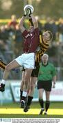 23 November 2003; Jim Wall, Arles-Kilcruise, in action against Round Towers', Padraig Golden. AIB Leinster Club Football Championship Semi-Final, Arles-Kilcruise v Round Towers, Dr. Cullen Park, Carlow. Picture credit; Matt Browne / SPORTSFILE *EDI*