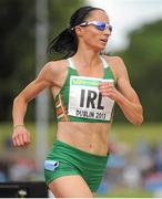 22 June 2013; Laura Crowe, Ireland, in action during the Womens 3000m event during the European Athletics Team Championships 1st League. Morton Stadium, Santry, Co. Dublin. Picture credit: Tomas Greally / SPORTSFILE