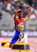 28 September 2019; Juan Miguel Echevarría of Cuba competing in the Men's Long Jump Final during day two of the World Athletics Championships 2019 at Khalifa International Stadium in Doha, Qatar. Photo by Sam Barnes/Sportsfile