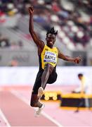 28 September 2019; Tajay Gayle of Jamaica competing in the Men's Long Jump Final during day two of the World Athletics Championships 2019 at Khalifa International Stadium in Doha, Qatar. Photo by Sam Barnes/Sportsfile