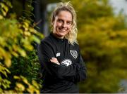 3 October 2019; Julie Ann Russell poses for a portrait during Republic of Ireland women's team media access at The Johnstown Estate in Enfield, Co Meath, ahead of their Women’s UEFA EURO 2021 Qualifier against Ukraine at Tallaght Stadium on 8 October at 19:30. Photo by Seb Daly/Sportsfile