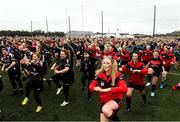 5 October 2019; Players at the Gaelic4Mothers & Others National Blitz day. Hosted by Naomh Mearnóg & St Sylvester’s GAA Clubs, Naomh Mearnóg GAA club, Portmarnock in Dublin. Photo by Matt Browne/Sportsfile